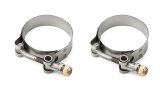 Hose Clamp - T-Bolt - 0.75 in Wide - 2.13 to 2.44 in Range - Stainless - Natural - Pair thumbnail 1