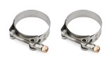 Hose Clamp - T-Bolt - 0.75 in Wide - 2.25 to 2.56 in Range - Stainless - Natural - Pair thumbnail 1