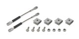 Collector Tethers - 6 in Cable - Weld-On - Stainless Tabs / Hardware Included - Black Sleeve - Kit thumbnail 1