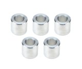 Lug Nut Spacer - Flat - 0.700 in ID - 1.200 in OD - 1.125 in Thick - Aluminum - Polished - Set of 5 thumbnail 1