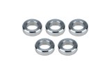 Lug Nut Spacer - Flat - 0.700 in ID - 1.200 in OD - 0.375 in Thick - Aluminum - Polished - Set of 5 thumbnail 1