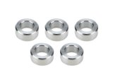 Lug Nut Spacer - Flat - 0.700 in ID - 1.200 in OD - 0.500 in Thick - Aluminum - Polished - Set of 5 thumbnail 1