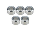 Lug Nut Spacer - Flat - 0.700 in ID - 1.200 in OD - 0.750 in Thick - Aluminum - Polished - Set of 5 thumbnail 1