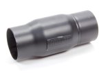 Muffler - Torque Booster - 3 in Center Inlet - 3 in Center Outlet - 8 in Long - Steel - Black Paint - Circle Track - Each thumbnail 1