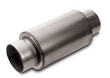 Muffler - Split Flow - 3 in Center Inlet - 3 in Center Outlet - 5 in Diameter Body - 6 in Long - Steel - Aluminized - Each thumbnail 1