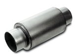 Muffler - Split Flow - 3.5 in Center Inlet - 3.5 in Center Outlet - 5 in Diameter - 6 in Long - Steel - Aluminized - Each thumbnail 1