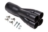 Collector - Slip-On - Merge - 4 x 2.375 in Primary Tubes - 4.5 in Outlet - 12 in Long - Steel - Black Paint - Each thumbnail 1