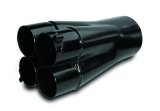 Collector - Slip-On - Merge Collector - 4 into 1 - 2.5 in Primary Tubes - 5 in Outlet - Steel - Black Paint - Each thumbnail 1