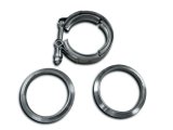 V-Clamp Assembly - 3 in OD Tubing - Steel Rings - Stainless Clamp - Kit thumbnail 1