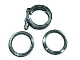 V-Clamp Assembly - 3.5 in OD Tubing - Steel Rings - Stainless Clamp - Kit thumbnail 1