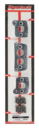 Header Flange Adapter - 0.625 in Thick - 1.125 in Square Port - Left / Right Side Included - Aluminum - Natural - Small Block Chevy to Stahl Pattern - Kit thumbnail 1