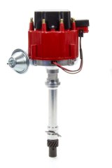 Distributor - Street / Strip - Hall-Effect Pickup - Vacuum / Mechanical Advance - HEI Style Terminal - Red - Chevy V8 - Each thumbnail 1