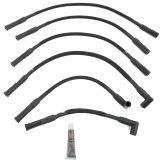 Spark Plug Wire Set - Livewires - Spiral Core - 10 mm - Black - 180 Degree Plug Boots - HEI Style Terminal - Toyota Inline-6 - Kit thumbnail 1