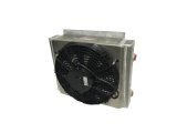 Fluid Cooler and Fan - Enduro - 16 x 13.563 x 6.375 in - Plate Type - 1/2 in NPT Female Inlet / Outlet - 1/2 in NPT Female Auxiliary Port - Aluminum - Natural - Universal - Each thumbnail 1
