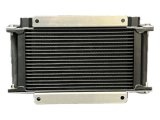 Fluid Cooler - E-Line - 10 x 10.75 x 2 in - Plate Type - 10 AN Female O-Ring Inlet / Outlet - Aluminum - Black Paint - Universal - Each thumbnail 1