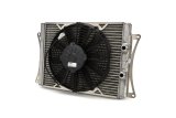 Fluid Cooler and Fan - Oil Cooler - 17.5 x 12 x 1.25 in - 12 AN Male Inlet / Outlet - Aluminum - Natural - Super Late Model - Each thumbnail 1