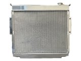 Radiator - 33.75 in W x 30.875 in H x 3 in D - Single Pass - Passenger Side Inlet - Driver Side Outlet - Aluminum - Polished - Ford Fullsize Truck 1983-94 - Each thumbnail 1