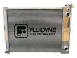 Radiator - 26 in W x 18.5 in H x 3 in D - Dual Pass - Passenger Side Inlet - Passenger Side Outlet - Aluminum - Polished - GM LS-Series - GM A-Body 1964-67 / GM X-Body 1962-79 - Each thumbnail 1