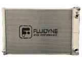 Radiator - 33 in W x 20.25 in H x 3 in D - Dual Pass - Passenger Side Inlet - Passenger Side Outlet - Aluminum - Polished - GM LS-Series - GM Fullsize Truck 1973-87 - Each thumbnail 1