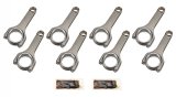 Connecting Rod - H Beam - 6.000 in Long - Bushed - 7/16 in Cap Screws - ARP2000 Bolt - Small Block Chevy - Set of 8 thumbnail 1