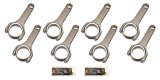 Connecting Rod - H Beam - 6.125 in Long - Bushed - 7/16 in Cap Screws - ARP2000 Bolt - Small Block Chevy - Set of 8 thumbnail 1