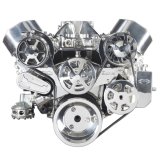 Pulley Kit - 6-Rib Serpentine - Aluminum - Polished - Big Block Chevy - Kit thumbnail 1