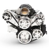 Pulley Kit - 6-Rib Serpentine - Aluminum - Polished - GM LS-Series - Kit thumbnail 1