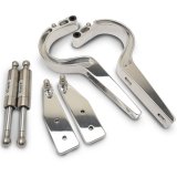 Trunk Hinges - Black Gas Struts - Aluminum - Polished - GM B-Body 1963-64 - Pair thumbnail 1