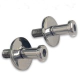 Door Latch Striker - 7/16-14 in Thread - Stainless - Polished - GM Style - Pair thumbnail 1