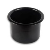 Cup Holder - Insert - Single Cup - Aluminum - Black Powder Coat - Each thumbnail 1