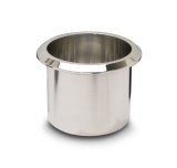 Cup Holder - Insert - Single Cup - Aluminum - Polished - Medium - Each thumbnail 1