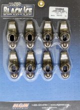 Rocker Arm - Black Ice - 3/8 in Stud Mount - 1.50 Ratio - OEM / Long Slot - Steel - Small Block Chevy - Set of 8 thumbnail 1