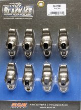 Rocker Arm - Black Ice - 7/16 in Stud Mount - 1.50 Ratio - OEM / Long Slot - Steel - Small Block Chevy - Set of 8 thumbnail 1
