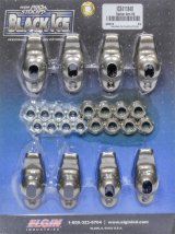 Rocker Arm - Black Ice - 7/16 in Stud Mount - 1.50 Ratio - OEM / Long Slot - Ball / Nut Included - Steel - Small Block Chevy - Set of 8 thumbnail 1