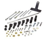 Throttle Linkage - Side Mount - Dual Quad - Aluminum / Steel - Black Anodized / Zinc Oxide - Dominator Carburetors - Tunnel Ram - Big Block Chevy - Kit thumbnail 1