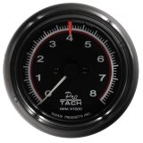 Tachometer - 6000 Series - 8000 RPM - Electric - Analog - 3-3/8 in Diameter - Pedestal Mount - Black Face - Each thumbnail 1