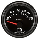 Voltmeter - 6000 Series - 8-18V - Electric - Analog - Short Sweep - 2 in Diameter - Black Face - Each thumbnail 1