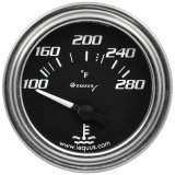 Water Temperature Gauge - 7000 Classic Series - 100-280 Degree F - Electric - Analog - Short Sweep - 2 in Diameter - Black Face - Each thumbnail 1