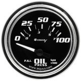 Oil Pressure Gauge - 7000 Classic Series - 0-100 psi - Electric - Analog - Short Sweep - 2 in Diameter - Black Face - Each thumbnail 1