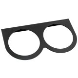 Gauge Mounting Bracket - Double - 2-5/8 in Gauge - Steel - Black Powder Coat - Each thumbnail 1
