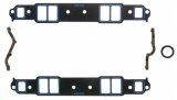 Intake Manifold Gasket - Printoseal - 0.065 in Thick - 1.28 x 2.09 in Rectangular Port - Steel Core Laminate - Small Block Chevy - Kit thumbnail 1