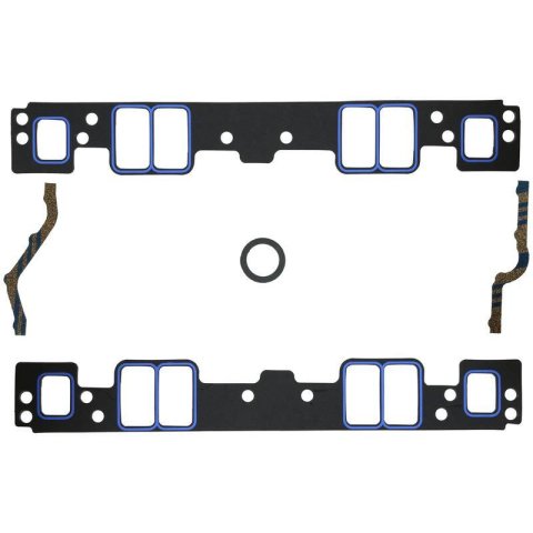 Intake Manifold Gasket - 0.12 in Thick - 1.3 x 2.31 in Rectangular Port - Composite - Small Block Chevy - Kit