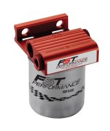 Fuel Filter - Flomax 300 - Canister - 4 Micron - Stainless Element - 1/2 in NPT Female Inlet - 1/2 in NPT Female Outlet - 300 gph - Aluminum - Red Anodized - Each thumbnail 1