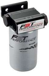 Fuel Filter - Flomax 500 - Canister - 3 Micron - Stainless Element - 12 AN Female Inlet - 12 AN Female Outlet - 300 gph - Black Anodized - Each thumbnail 1