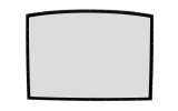 Window - Rear - 0.093 in Thick - Molded - Pre-Cut / Drilled - Blackout Border - Mar Resistant - Polycarbonate - Clear - Greenhouse Roof - ABC / LMSC - Each thumbnail 1