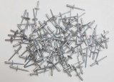 Rivet - Avex Style - 5/8 in Head - 3/16 in Steel Mandrel - 1/2 in Grip Range - Aluminum - Natural - Set of 100 thumbnail 1