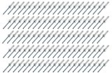 Rivet - Avex Style - 3/8 in Head - 3/16 in Steel Mandrel - 1/2 in Grip Range - Aluminum - Natural - Set of 100 thumbnail 1