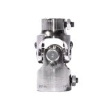 Steering Universal Joint - Single Joint - 11/16 in 36 Spline to 1 in Double D - Steel - Nickel Plated - Universal - Each thumbnail 1