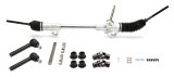 Rack and Pinion - Low Profile - Manual - 5.75 in Travel - 44 in Long - Bushings / Joints / Tie Rod Ends / Shafts / Hardware - Aluminum - Chrome - Ford Mustang 1979-93 - Kit thumbnail 1