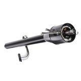 Steering Column - Tilt - 2 in Tube - 30 in Length - Hazard / Turn Signal - Stainless - Black Powder Coat - Universal - Each thumbnail 1